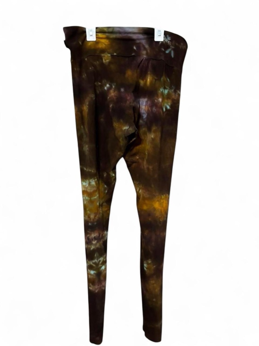 HazelMage Brown & Mustard Tie-Dye Leggings